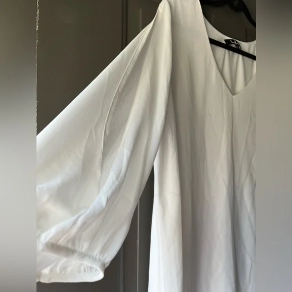 Lulu’s White Split Sleeve Swing Dress Size XL NWT - Picture 7 of 8